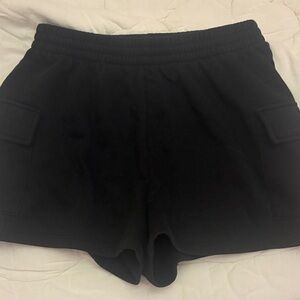 Urban Outfitters Black Athletic Cargo Pocket Shorts